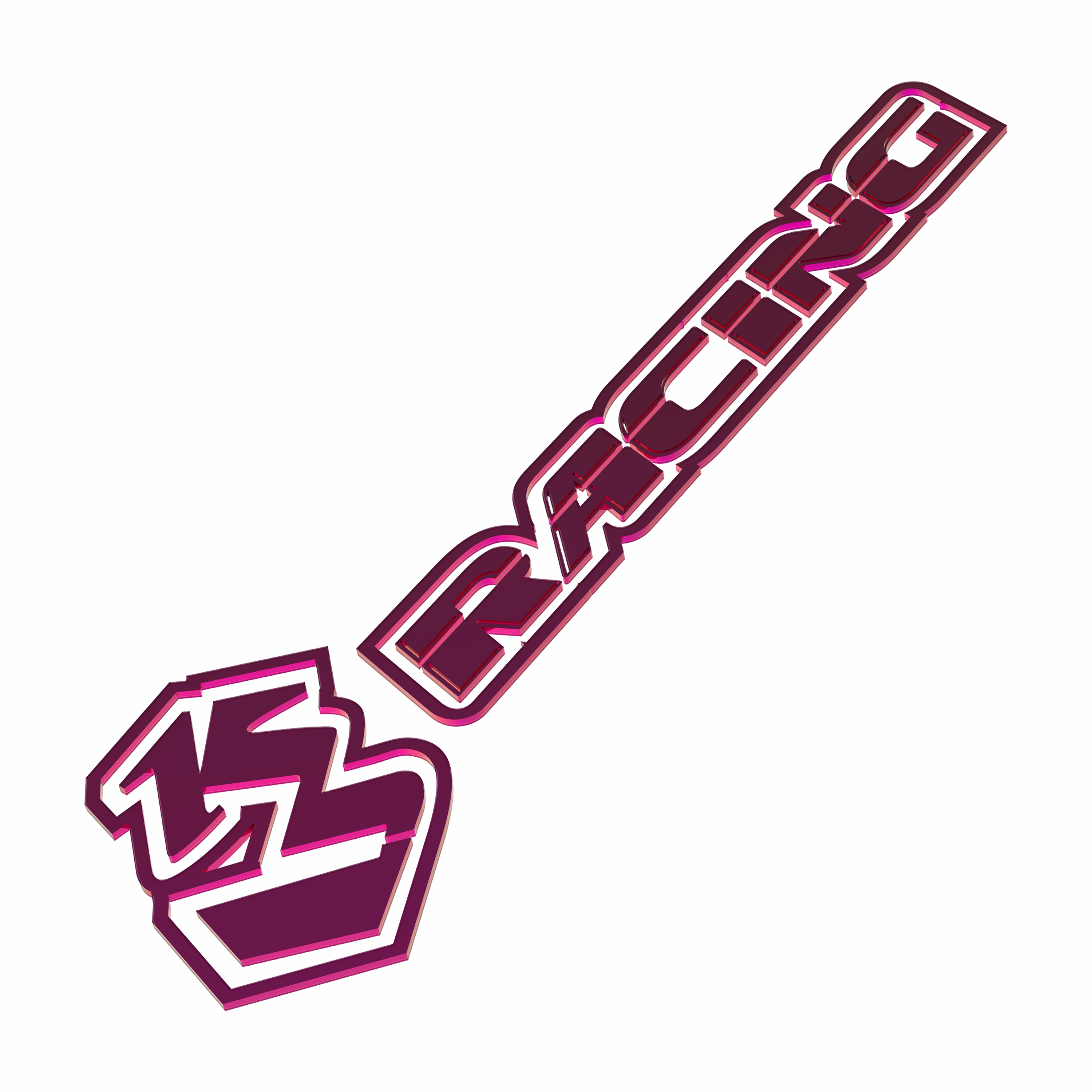 3Racing Sakura sticker 3D SAK-D607 logo 60mm doré