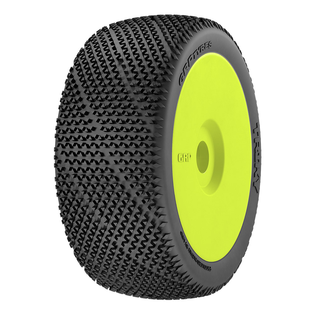 GRP 1:8 Buggy Triky N25 pneus jaune paire basse temp