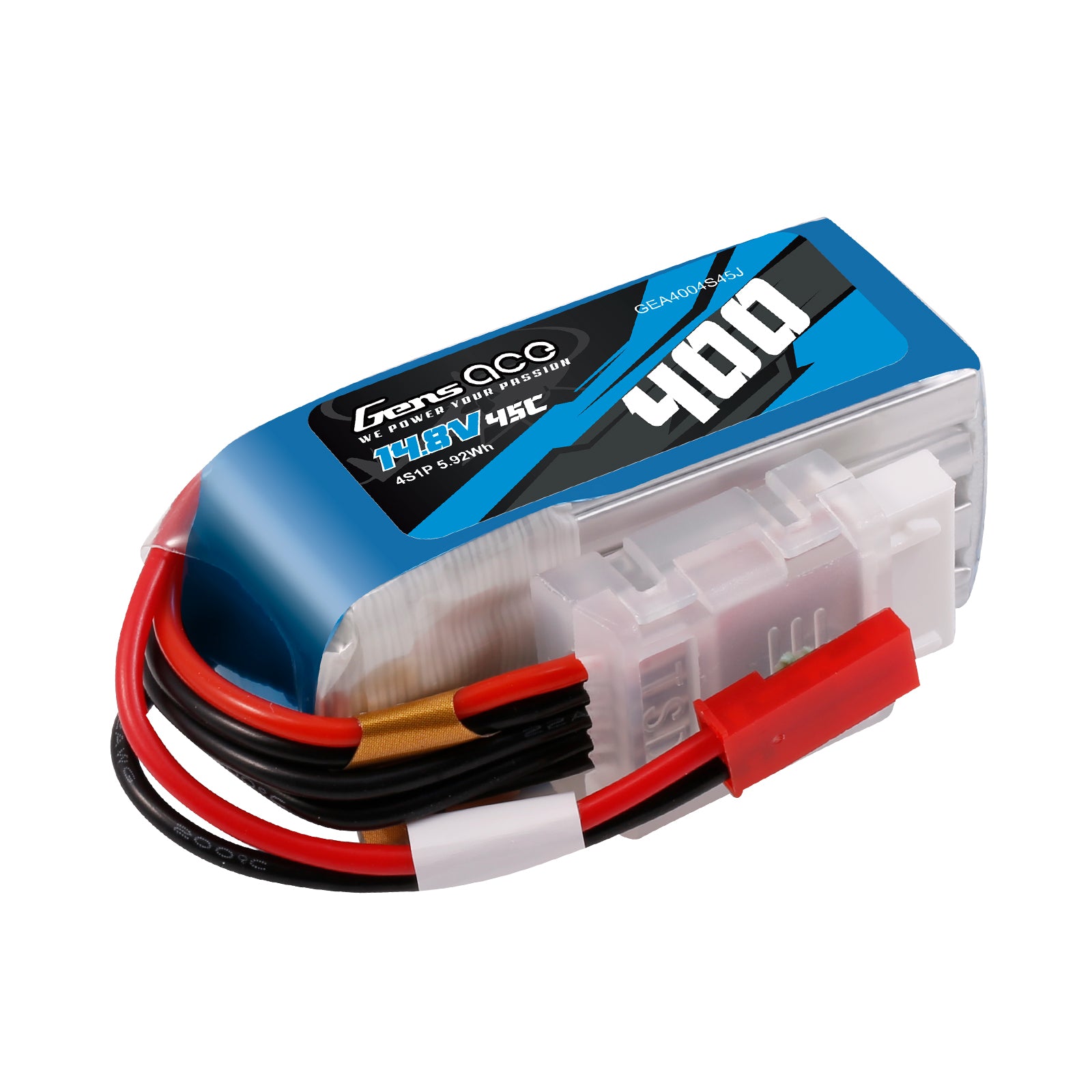 Gens Ace Car Classic 400mAh 4S 45C batterie LiPo 14.8V JST