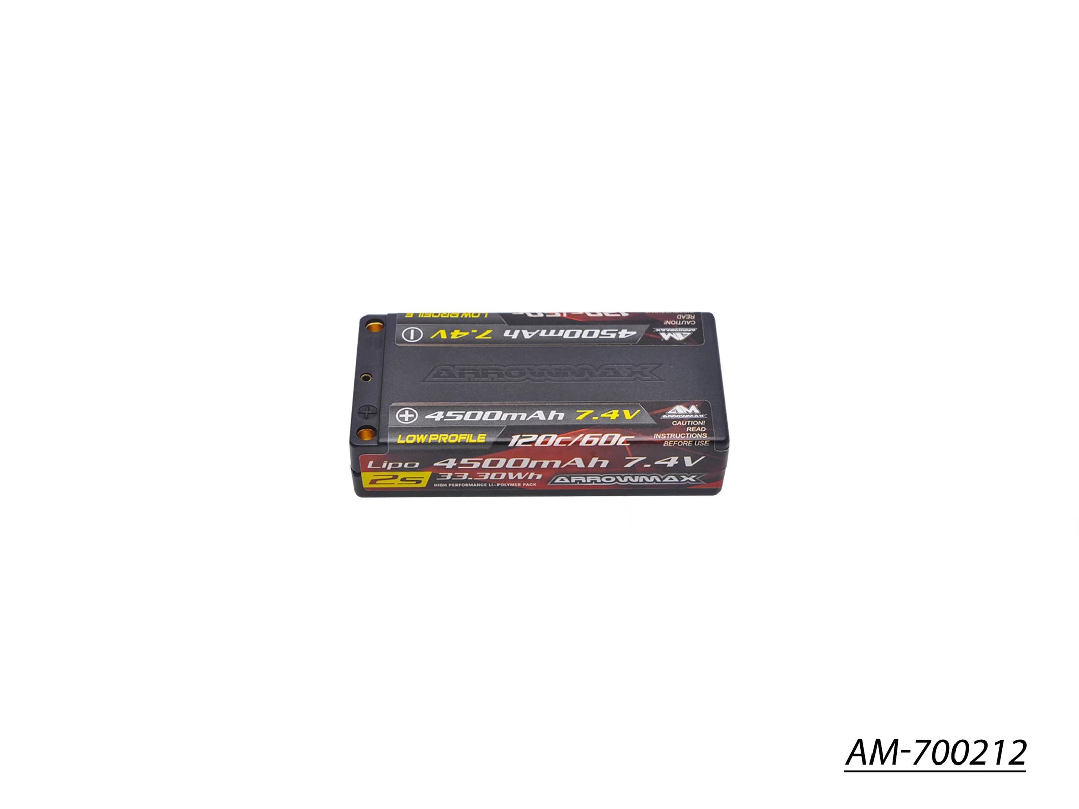 Arrowmax 2S LiPo batterie shorty 4500mAh 7.4V 60C