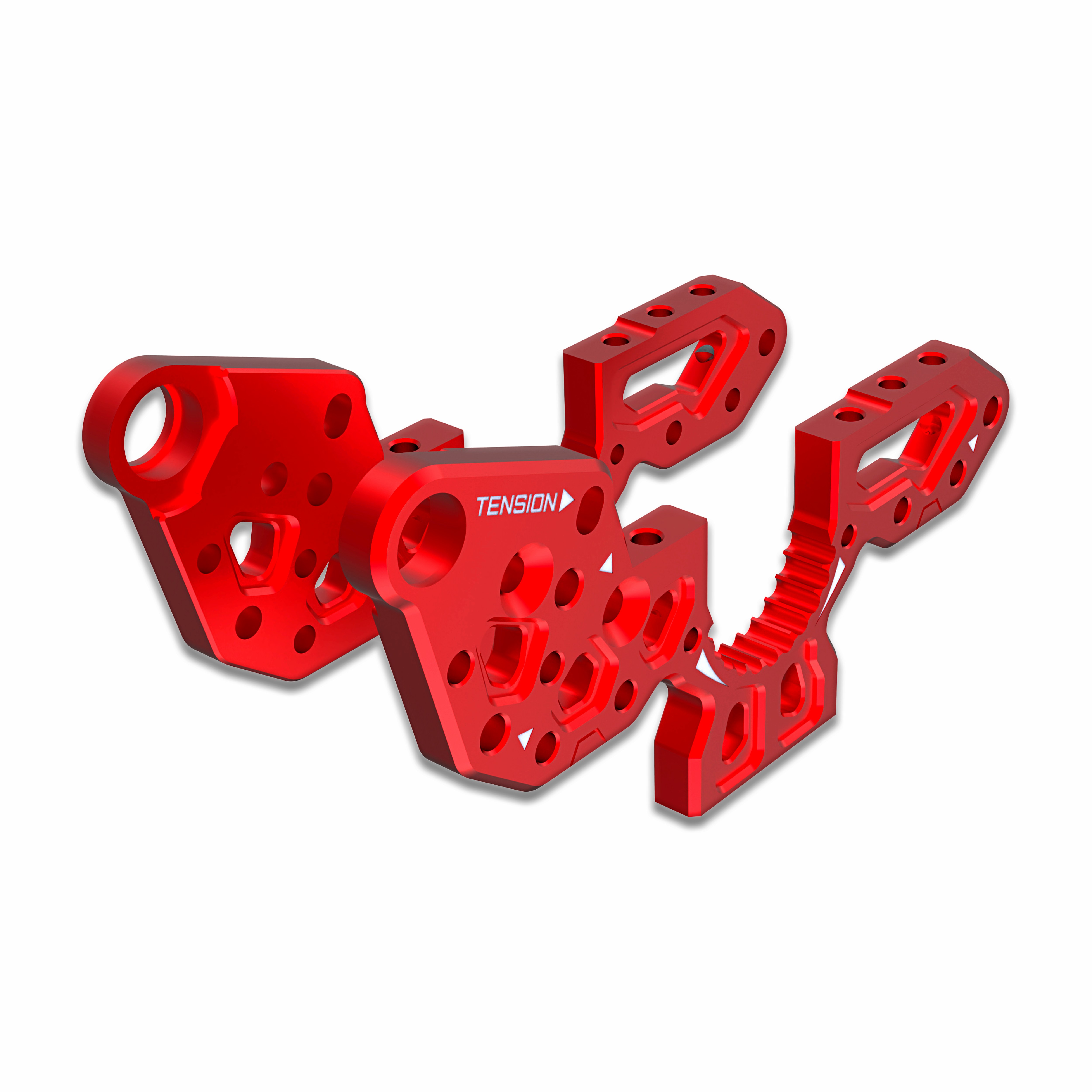 3Racing Auper D5 SAK-D6825A bulkhead arrière aluminium bleu