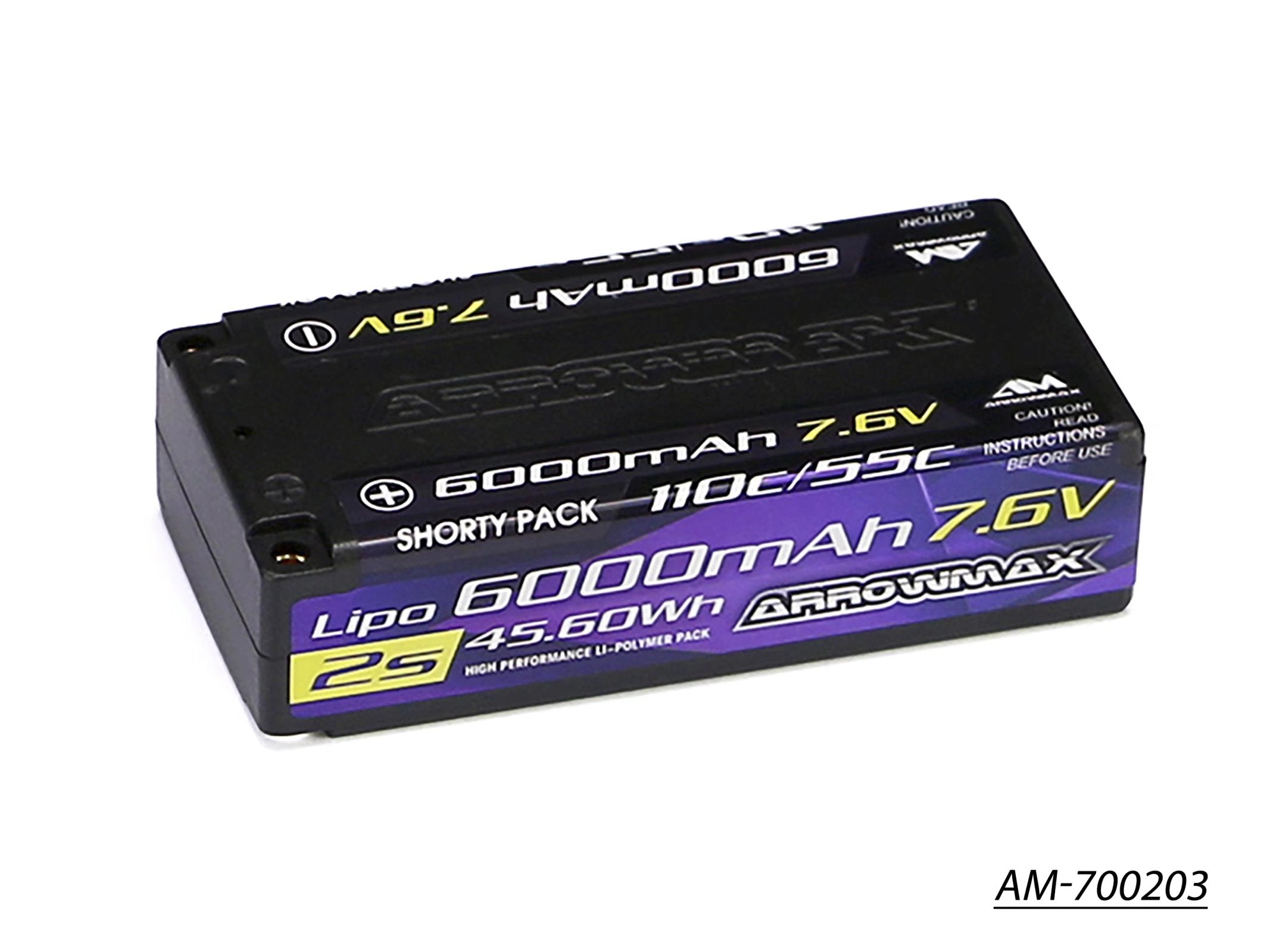 Arrowmax 2S LiPo Shorty 6000mAh 7.6V 55C AM-700203