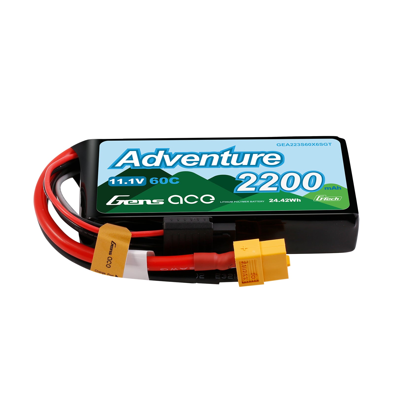 Gens Ace Adventure 2200mAh 3S batterie lipo 11.1V XT60 60C