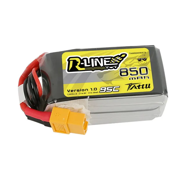 Tattu R-Line 850mAh 4S 95C Batterie Lipo XT60 FPV racing