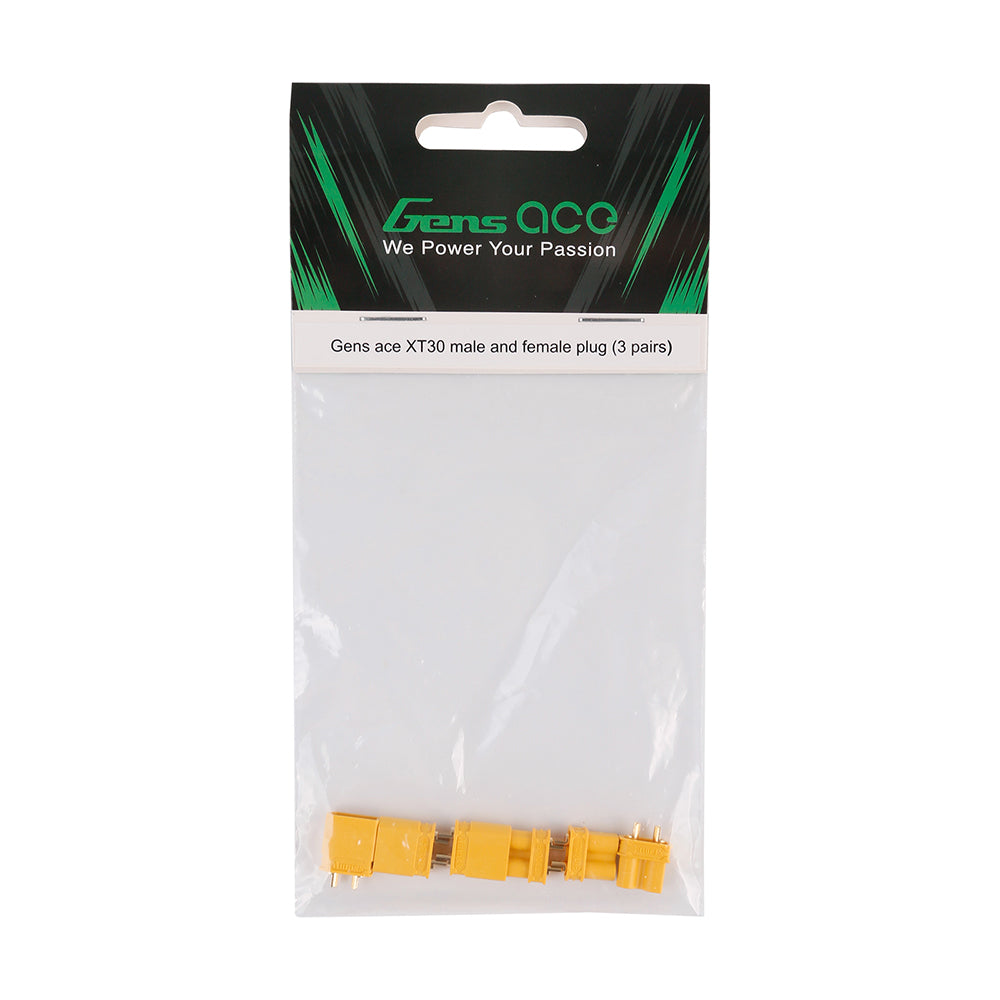 Gens Ace Accessories prise XT30 mâle femelle 3 paires