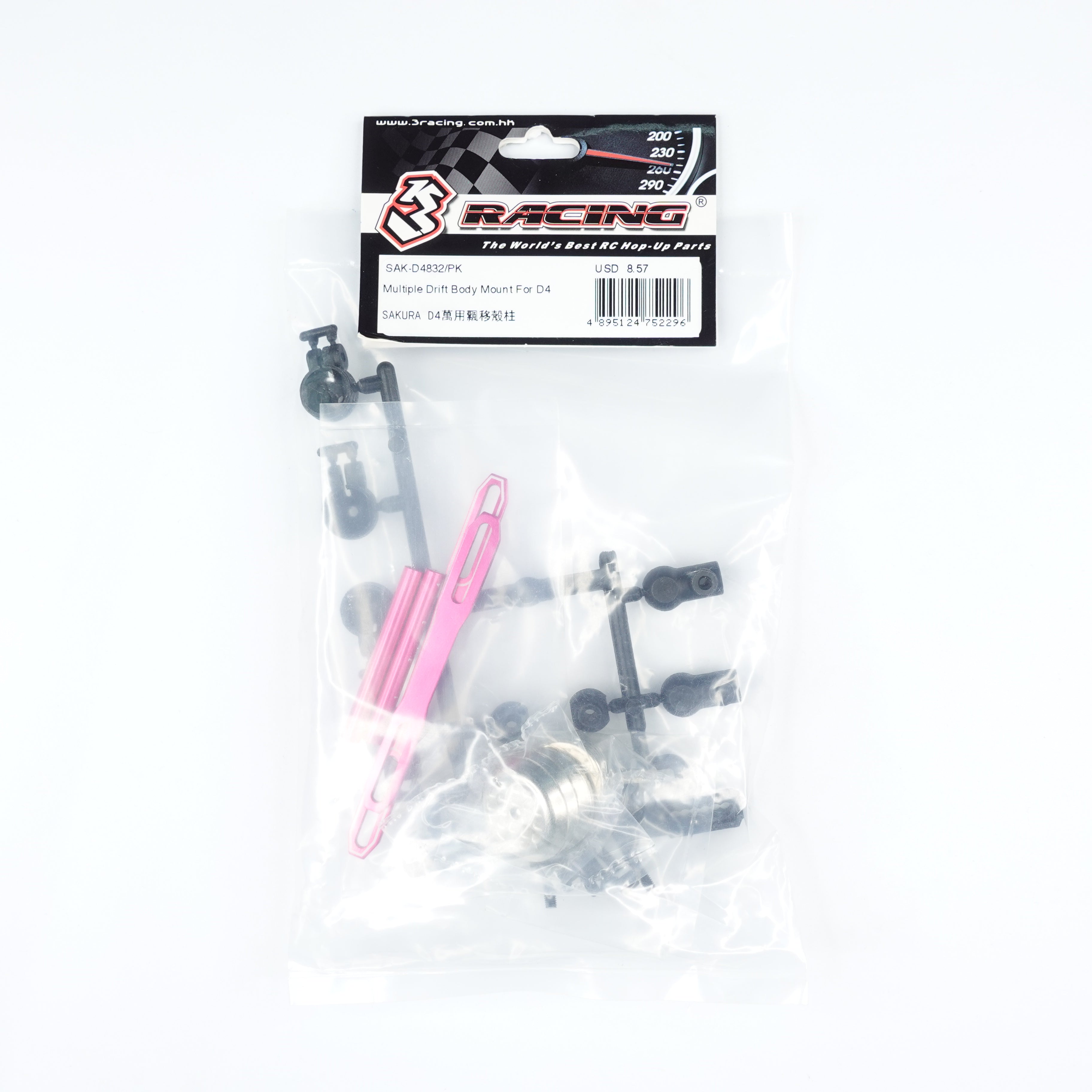 3Racing Sakura D4 support carrosserie drift noir