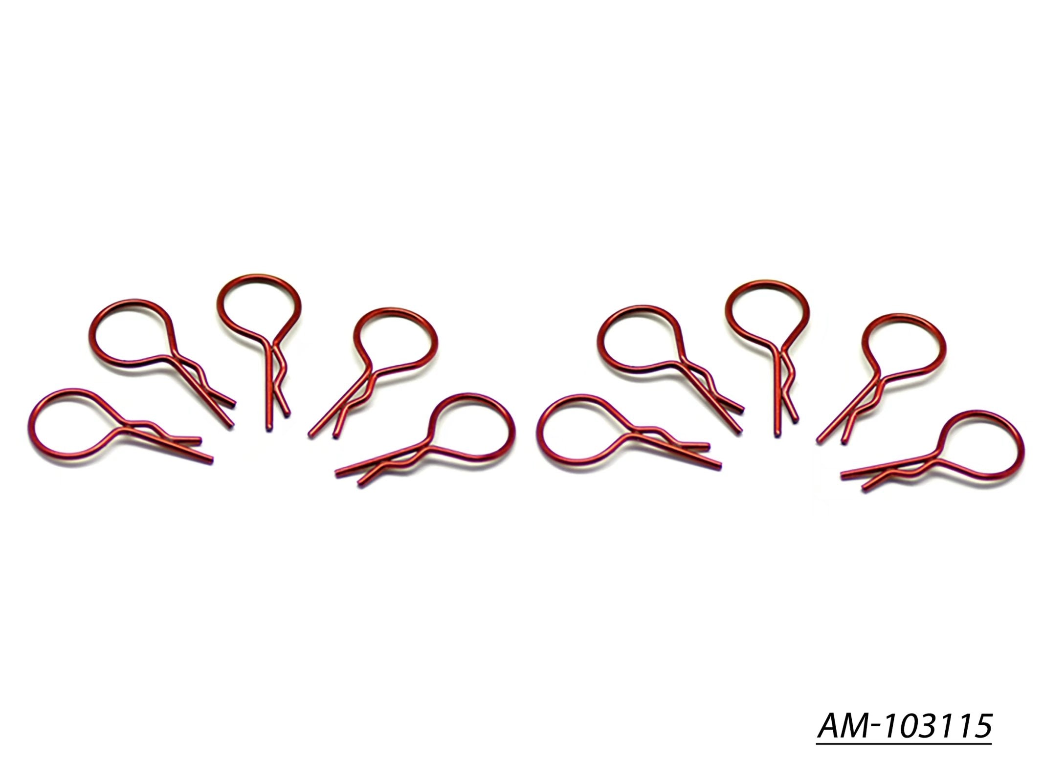 Arrowmax Body Clip Clips Carrosserie 1/10 Rouge x10 AM-103115