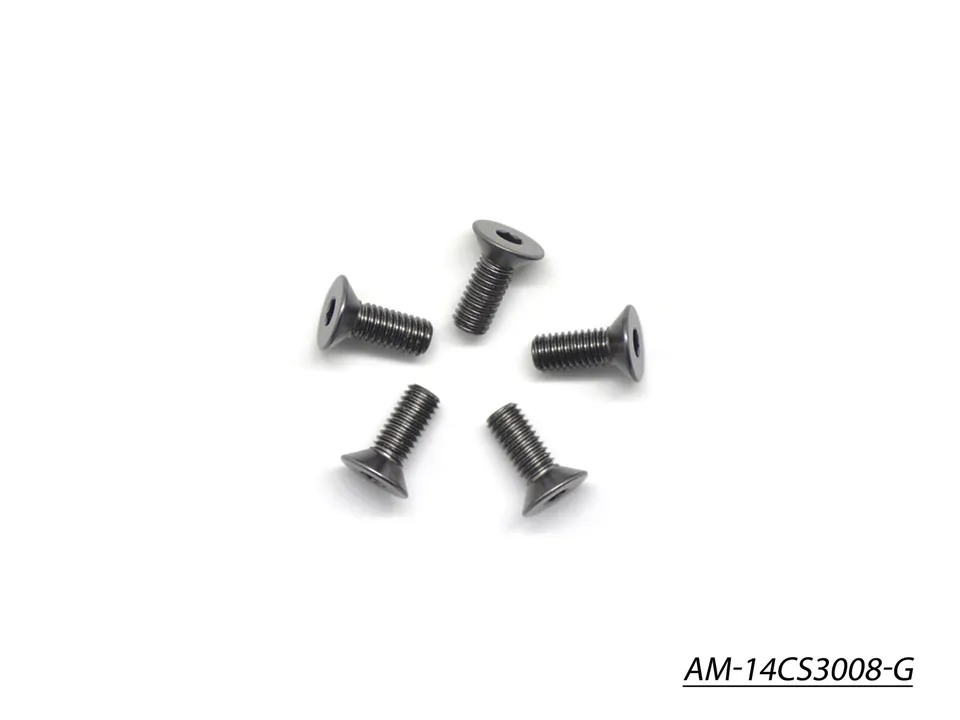 Arrowmax Screws AM-14CS3008-G vis alu M3x8 fraisées grises (5)