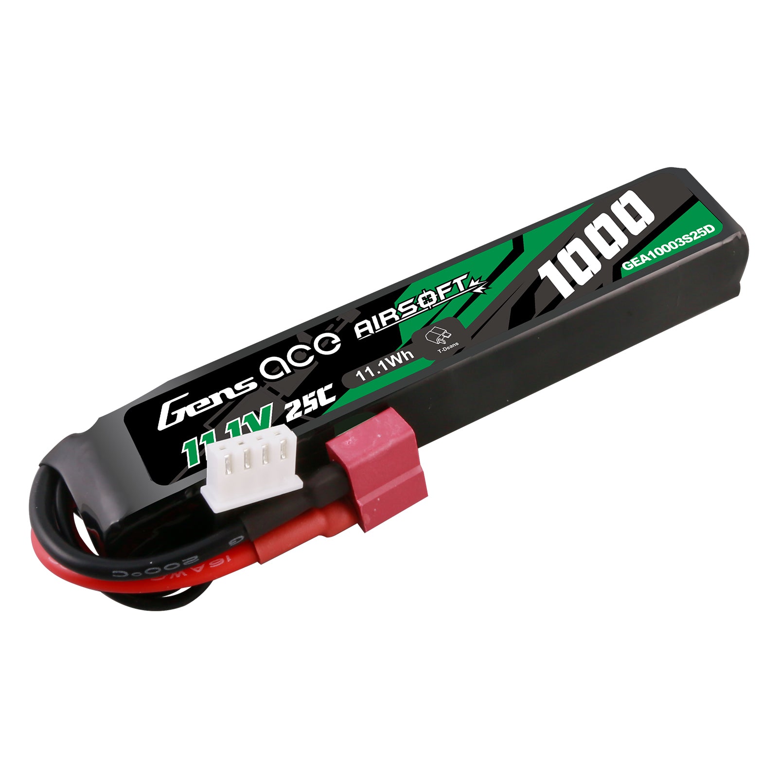 Gens ace 1000mAh 3S batterie airsoft 11,1V T-Plug