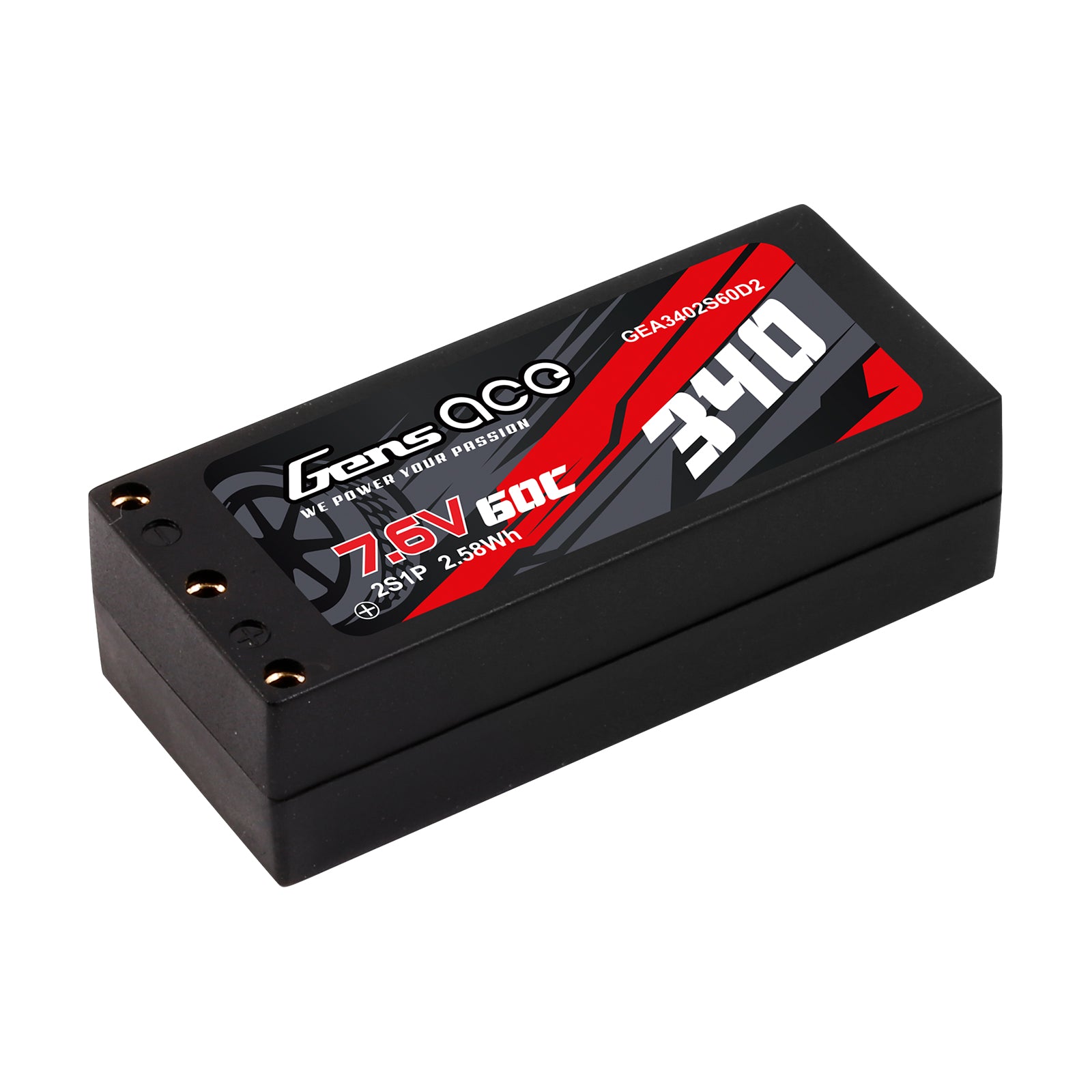 Gens Ace Car Classic 340mAh 2S HV 60C Batterie Lipo mini RC