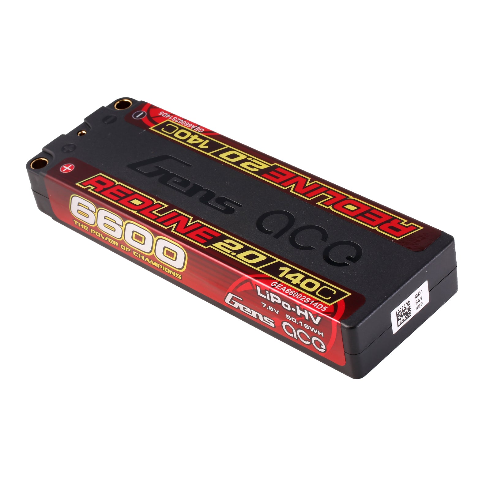 Gens Ace Redline 2.0 batterie LiPo 6600mAh 2S 140C HV 7.6V