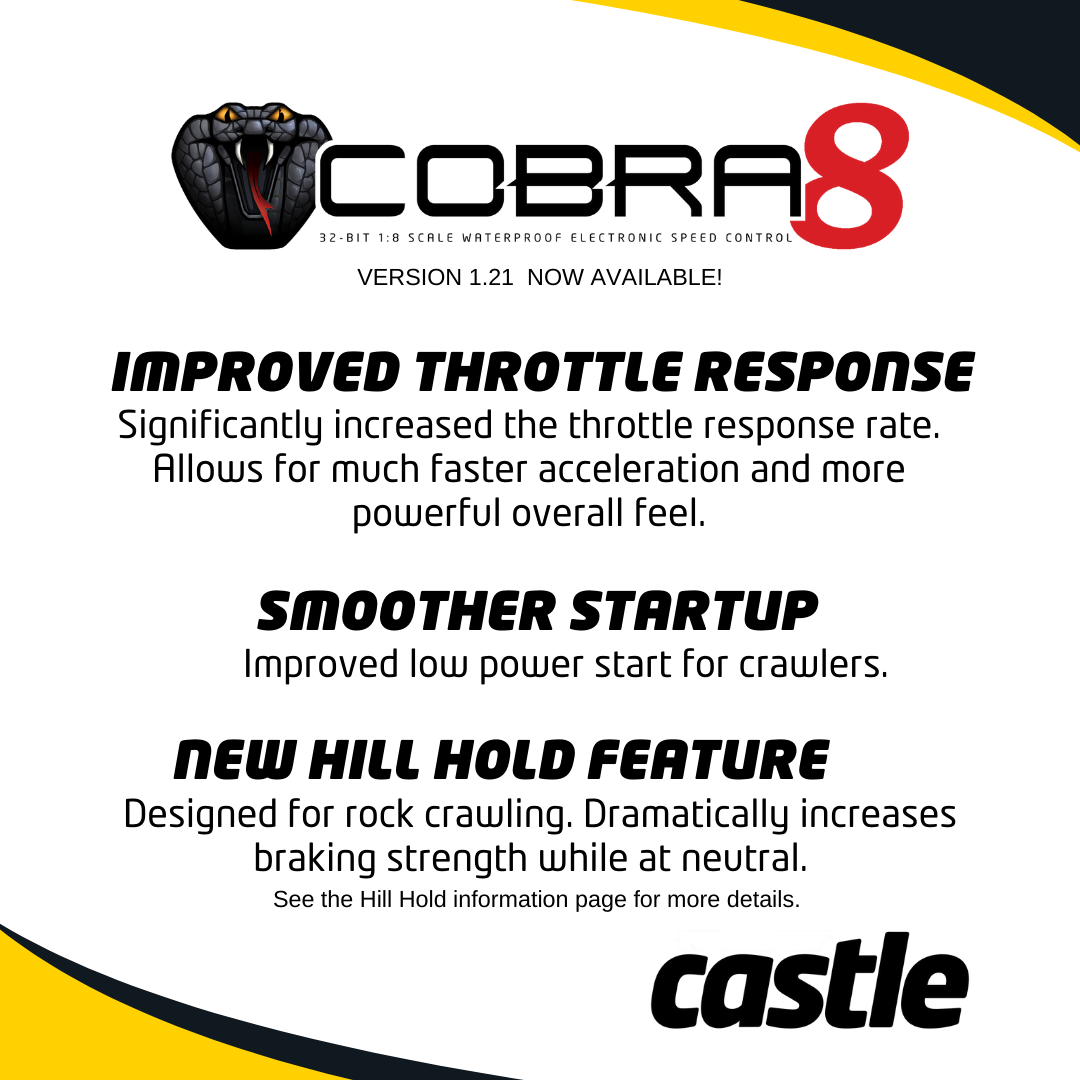 Castle Cobra 8 variateur 1/8 6S sensored 8A BEC