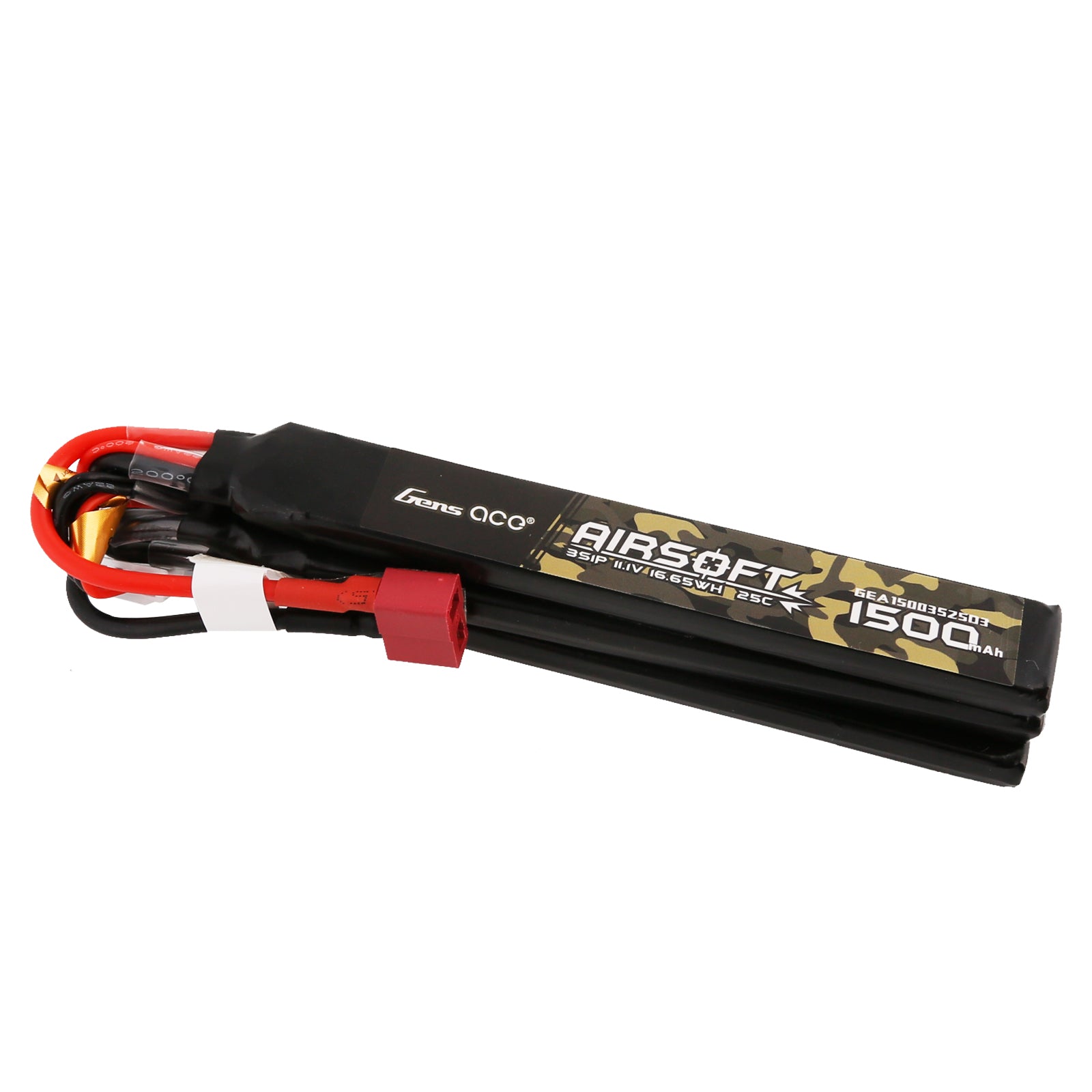 Gens Ace Airsoft 1500mAh 3S 11.1V batterie lipo Nunchuck Deans