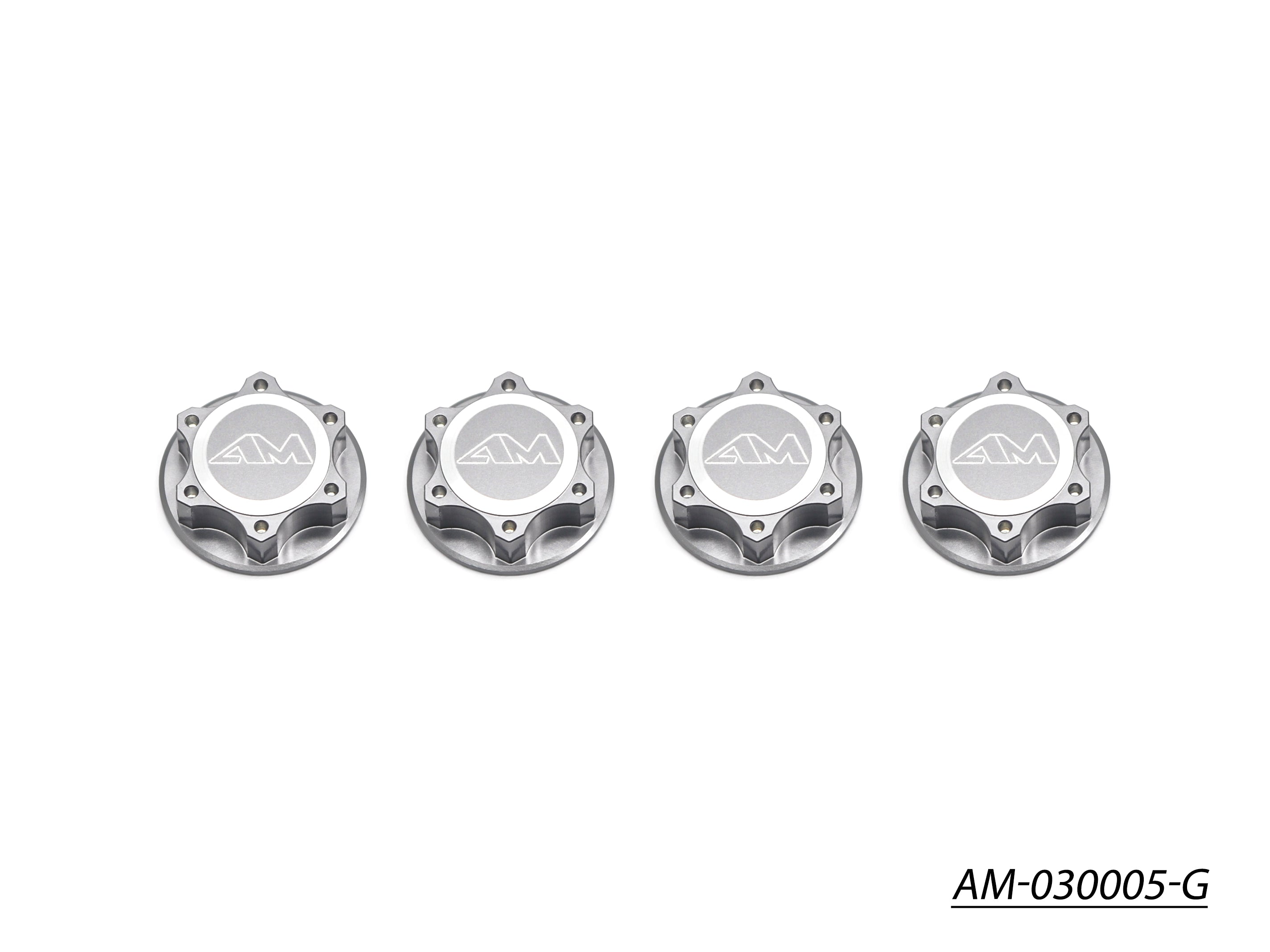 Arrowmax AM-030005-G Écrous Roue Alu 1/8 Fermés Gris x4