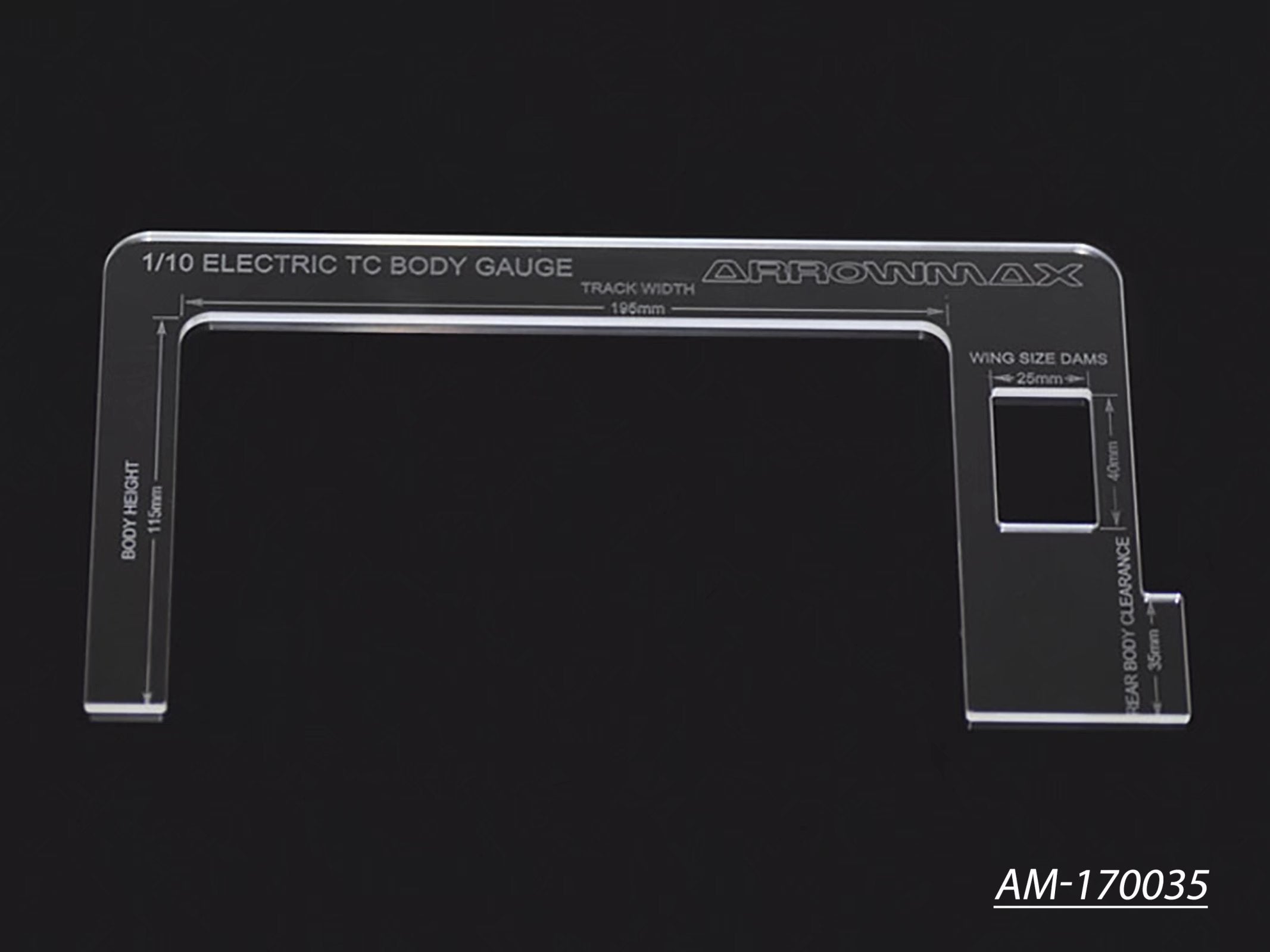 Arrowmax Setup Gauge AM-170035 jauge carrosserie touring 1/10