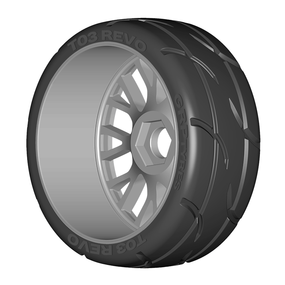 GRP 1:8 GT GTK03-XB2 pneus RC gomme XB2 paire