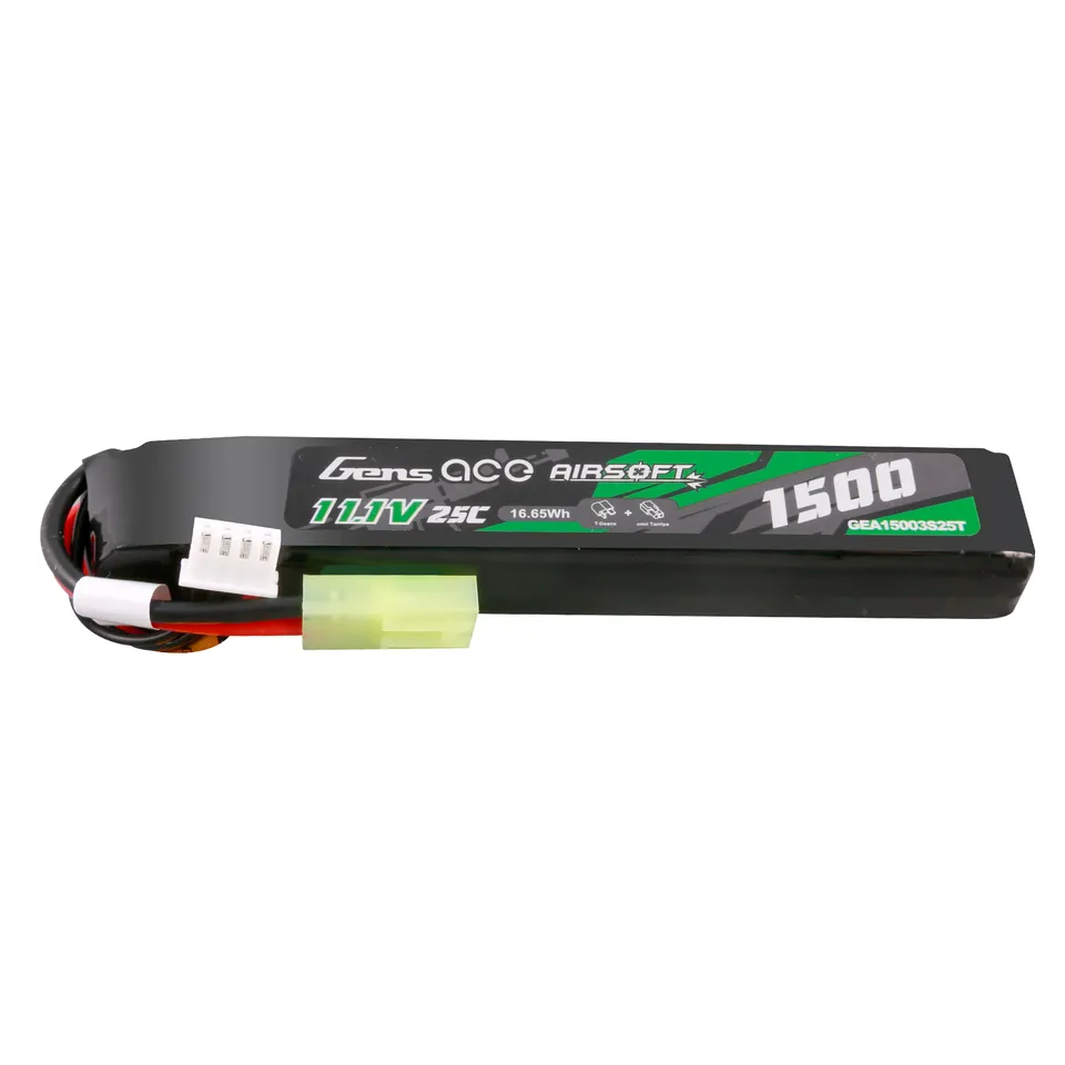 Gens Ace Airsoft Battery 1500mAh 3S batterie lipo 11.1V mini Tamiya