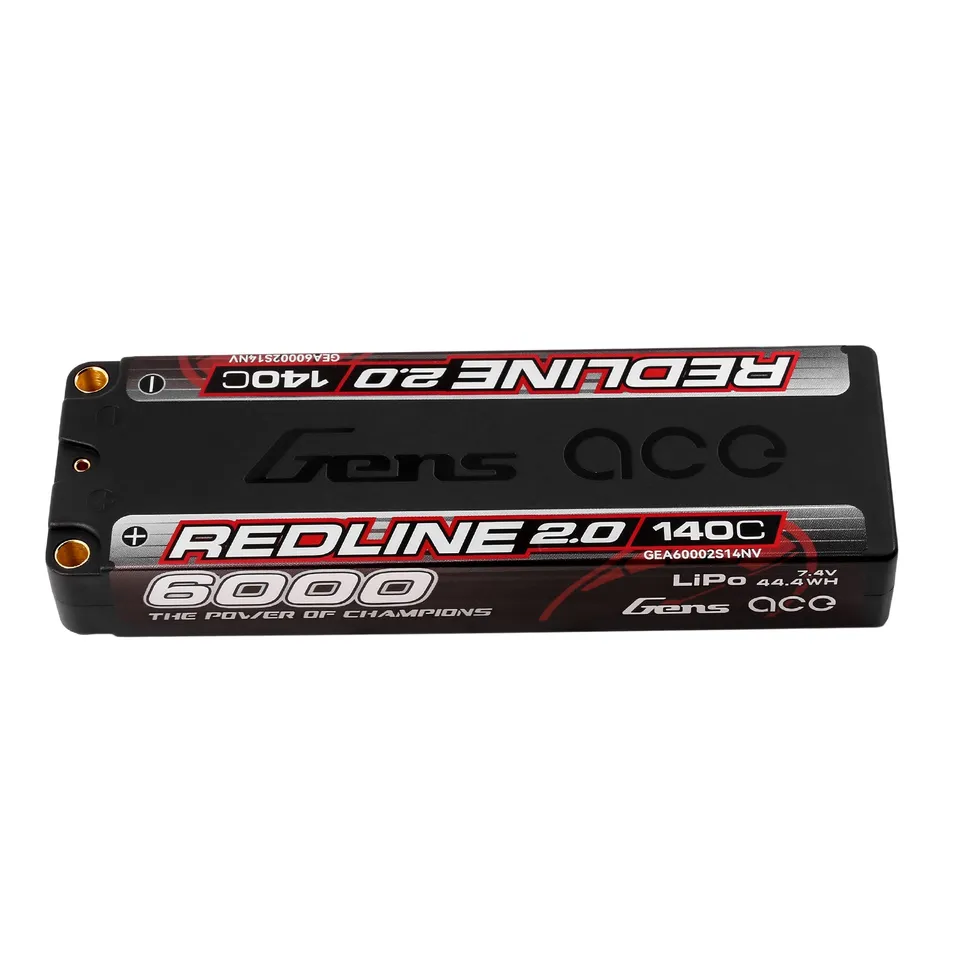 Gens Ace Redline 2.0 batterie LiPo 6000mAh 2S 140C 7.4V