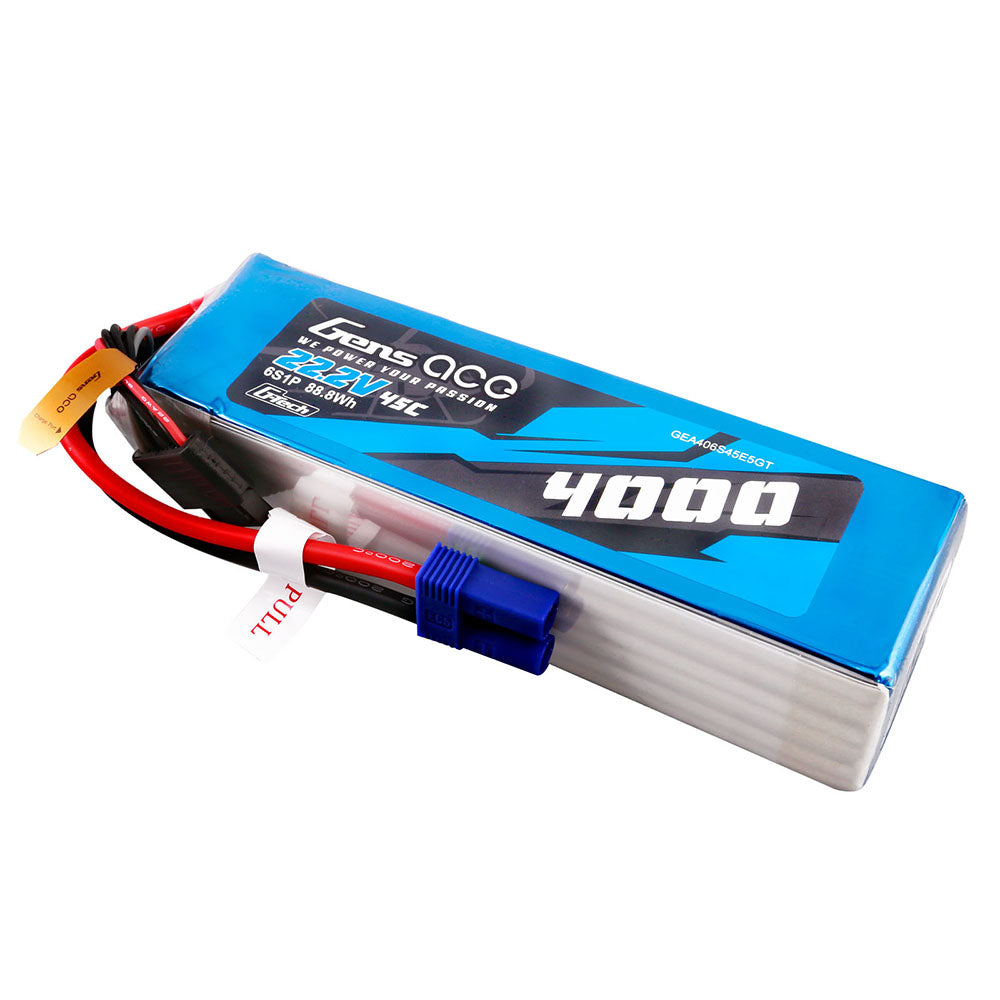 Gens Ace Air Classic 4000mAh 6S 45C batterie LiPo EC5