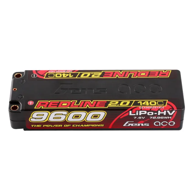 Gens ace Redline 9600mAh 2S batterie lipo HV 140C hardcase