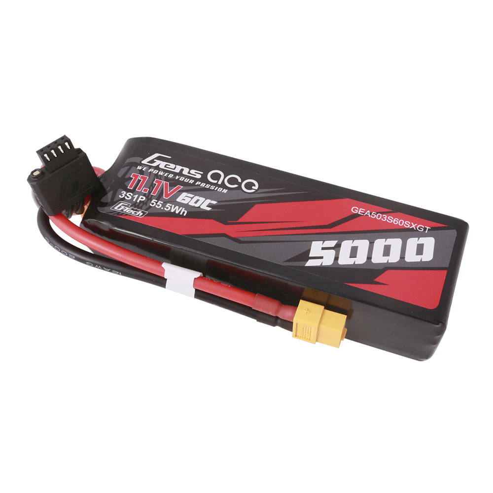 Gens Ace 5000mAh 3S 60C batterie LiPo Shorty XT60