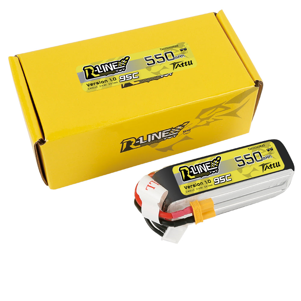 Tattu R-Line 550mAh 4S 95C batterie LiPo 14.8V XT30