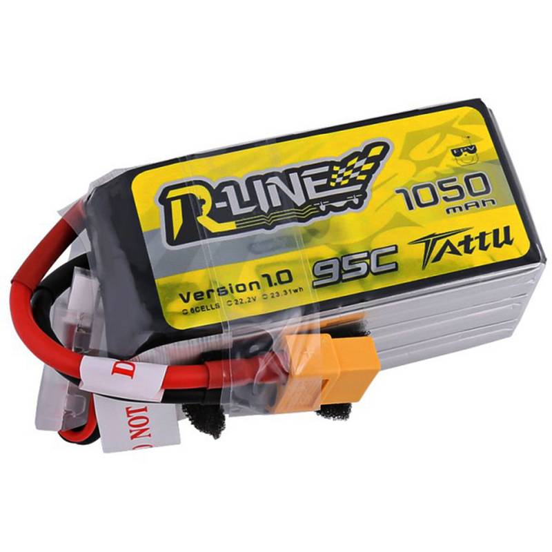 Tattu R-Line 1050mAh 6S batterie lipo 22.2V 95C XT60