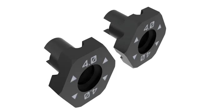 3Racing Cero SAK-Z136B hexagone roue 4,0 mm x2