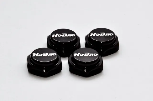 Hobao 87230B Écrous roue 17mm noirs lot 4 pas 1.25