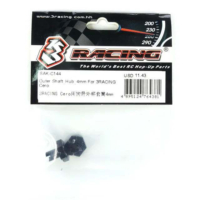 3Racing Cero SAK-C144 moyeu arbre extérieur 4mm