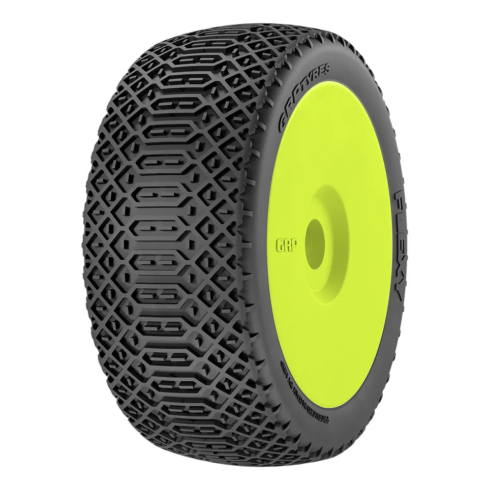 GRP 1:8 Buggy Flexy S35 pneus collés x2 jaune clay