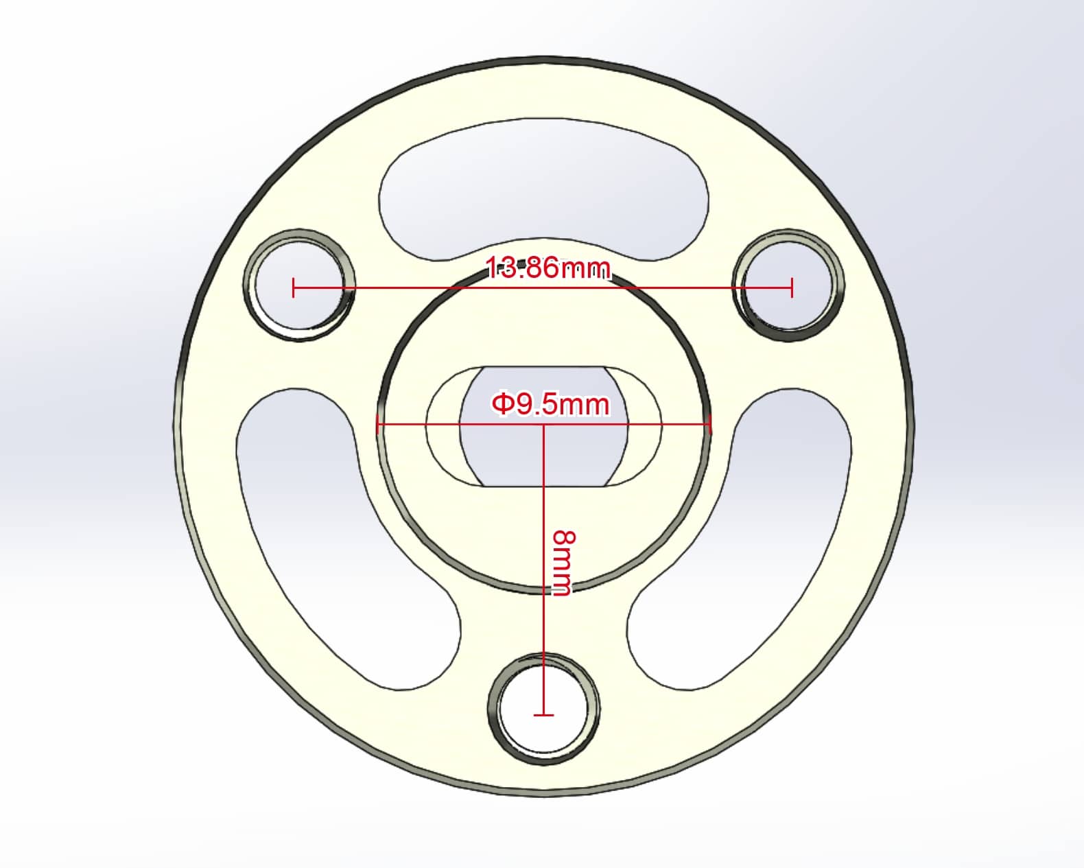 Hobao Upgrades OP1-0067 Support Couronne Alu EX10 Anodisé