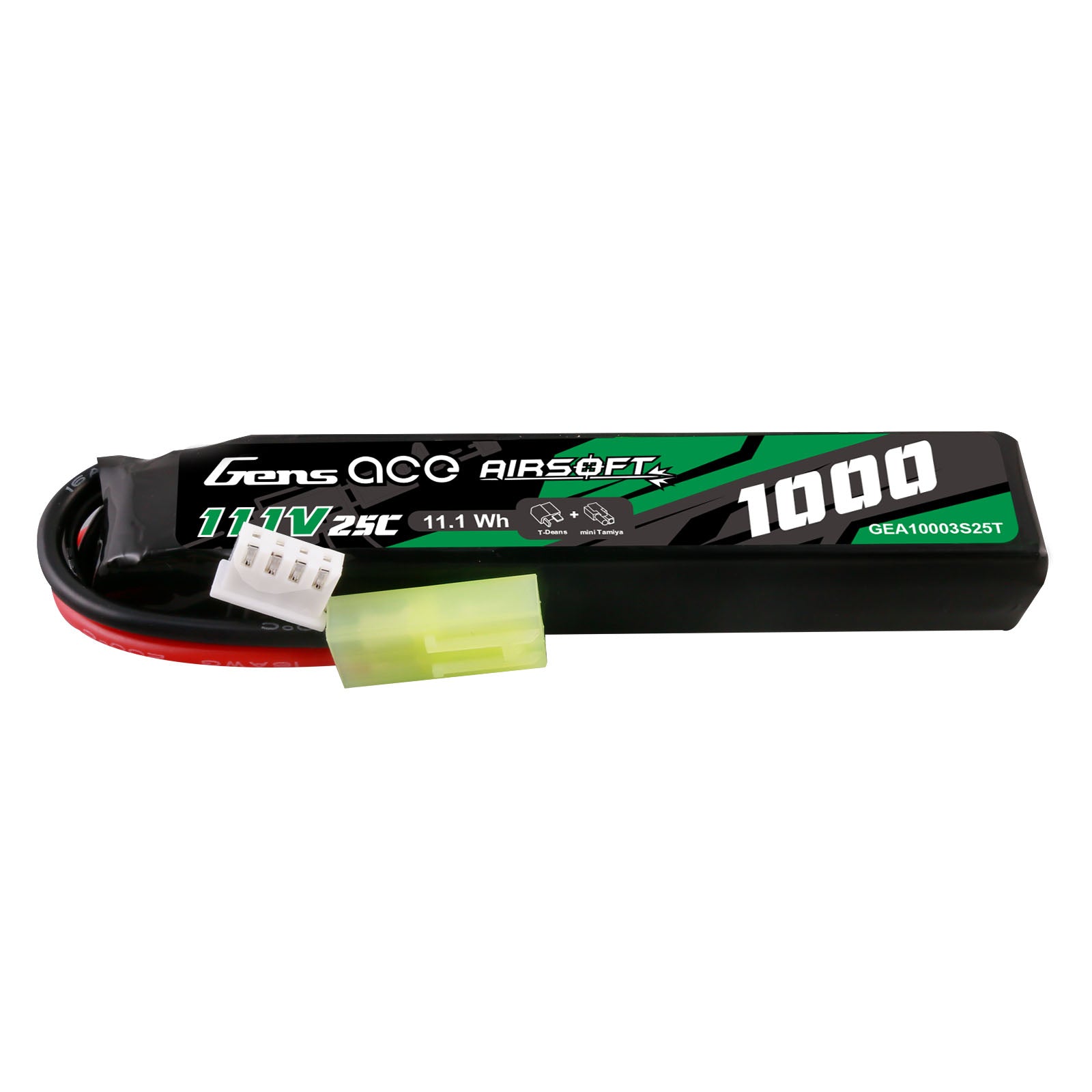 Gens Ace Airsoft 1000mAh 3S 25C batterie LiPo 11.1V Tamiya