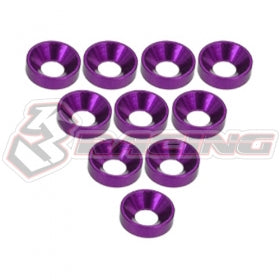 3RACING PARTS Rondelle alu fraisée M3 x10 noir