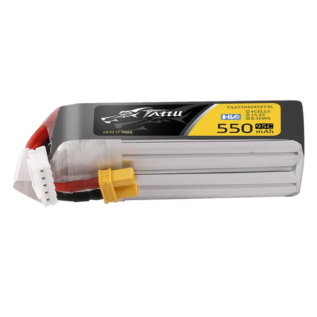 Tattu 550mAh 4S HV 15.2V batterie LiPo 95C XT30