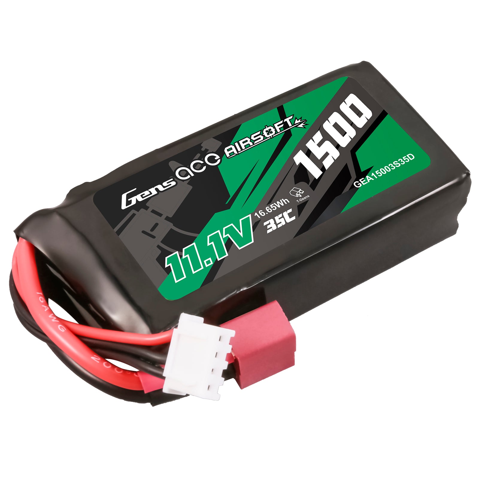 Gens Ace Airsoft 1500mAh 3S batterie airsoft 11.1V Deans