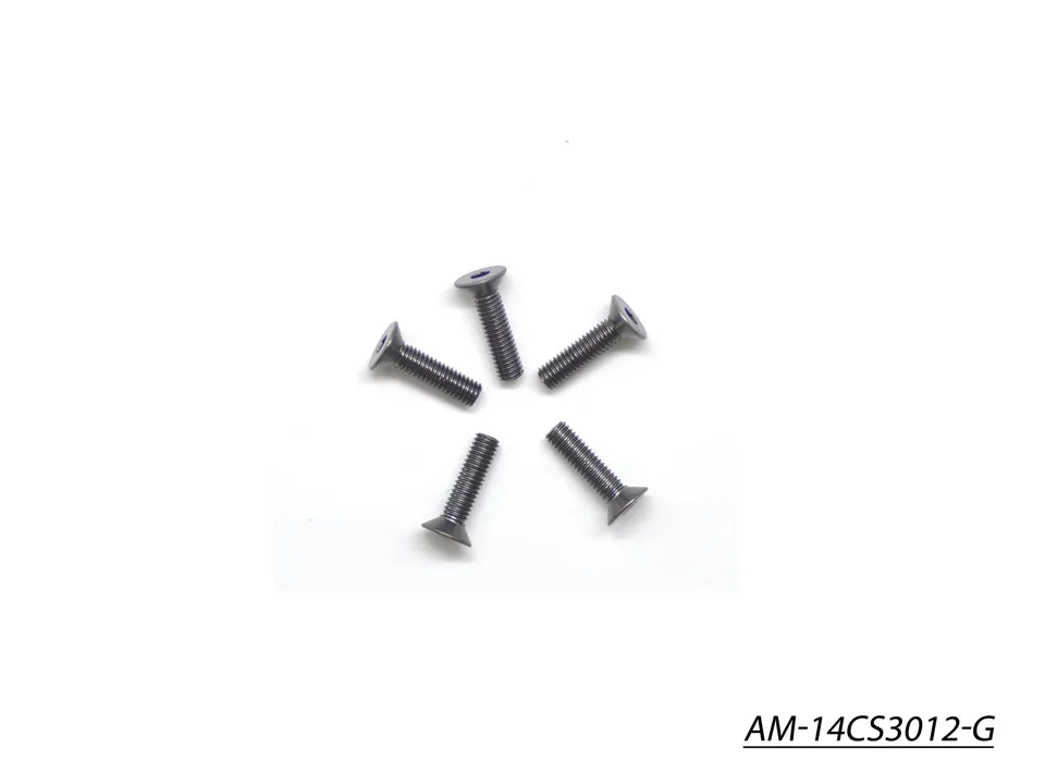 Arrowmax AM-14CS3012-G vis alu fraisée M3x12 grise x5