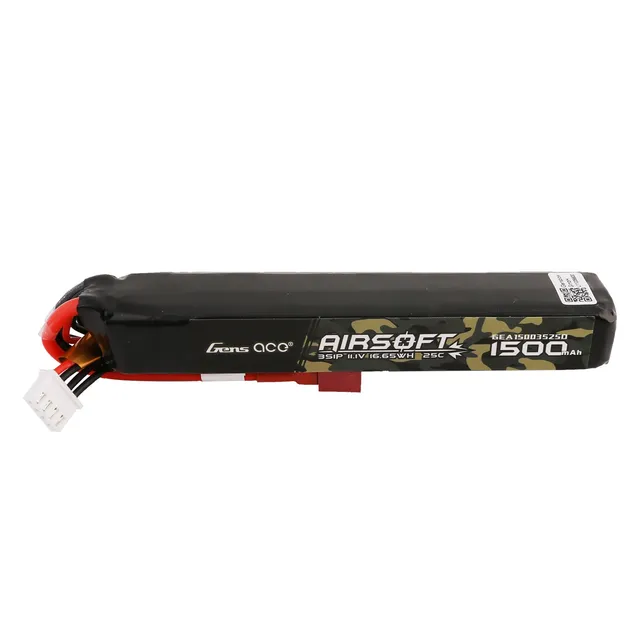 Gens Ace Airsoft Battery 1500mAh 3S batterie lipo 11,1V Deans