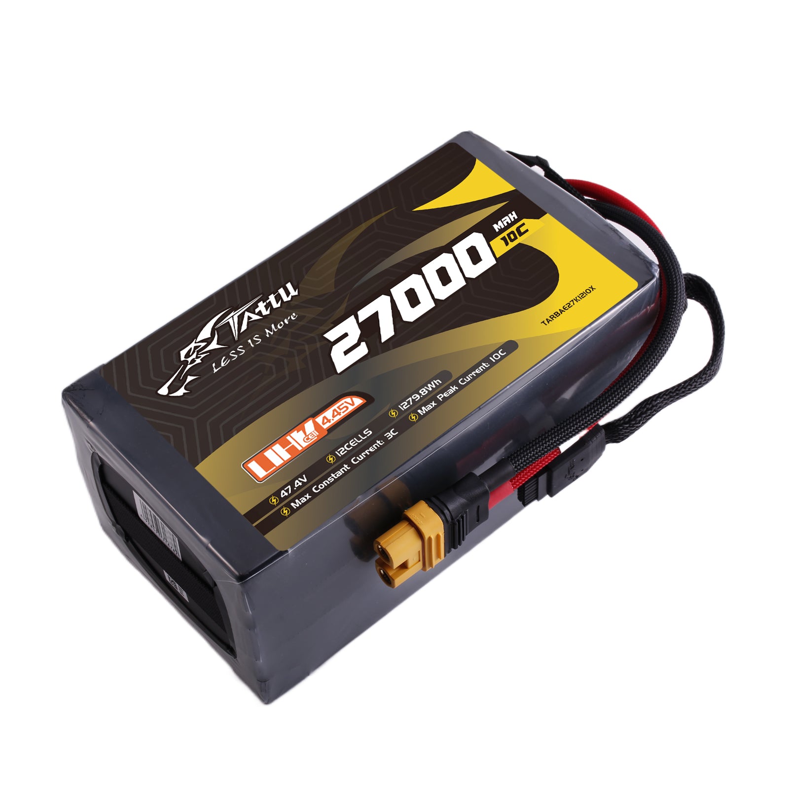 Tattu Ultra High Voltage batterie LiPo 12S 27000mAh AS150U-F