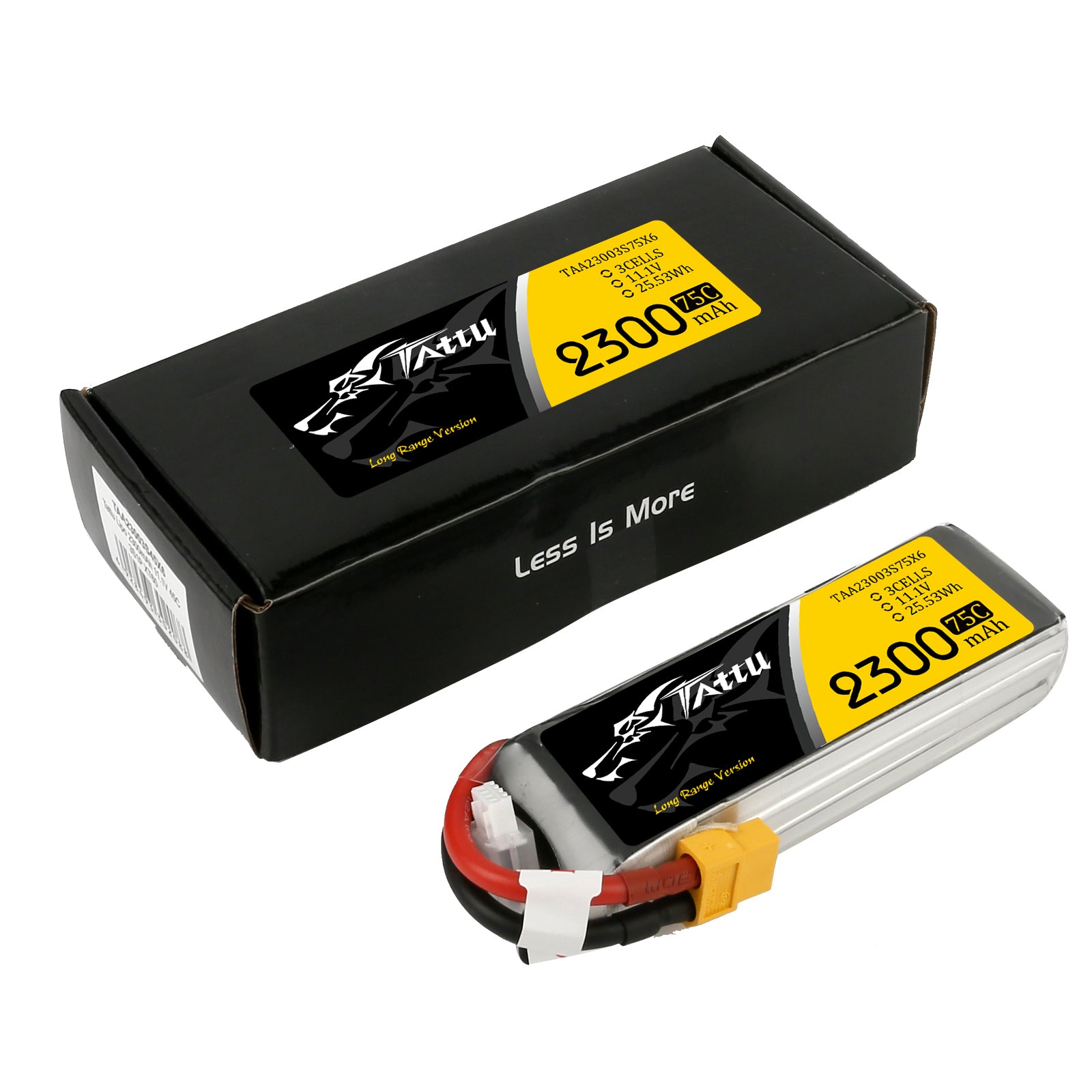 Tattu 2300mAh 3S batterie LiPo XT60 75C FPV