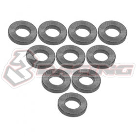 3Racing 3RAC-WF310 rondelle alu M3x6 1mm lot 10 noires
