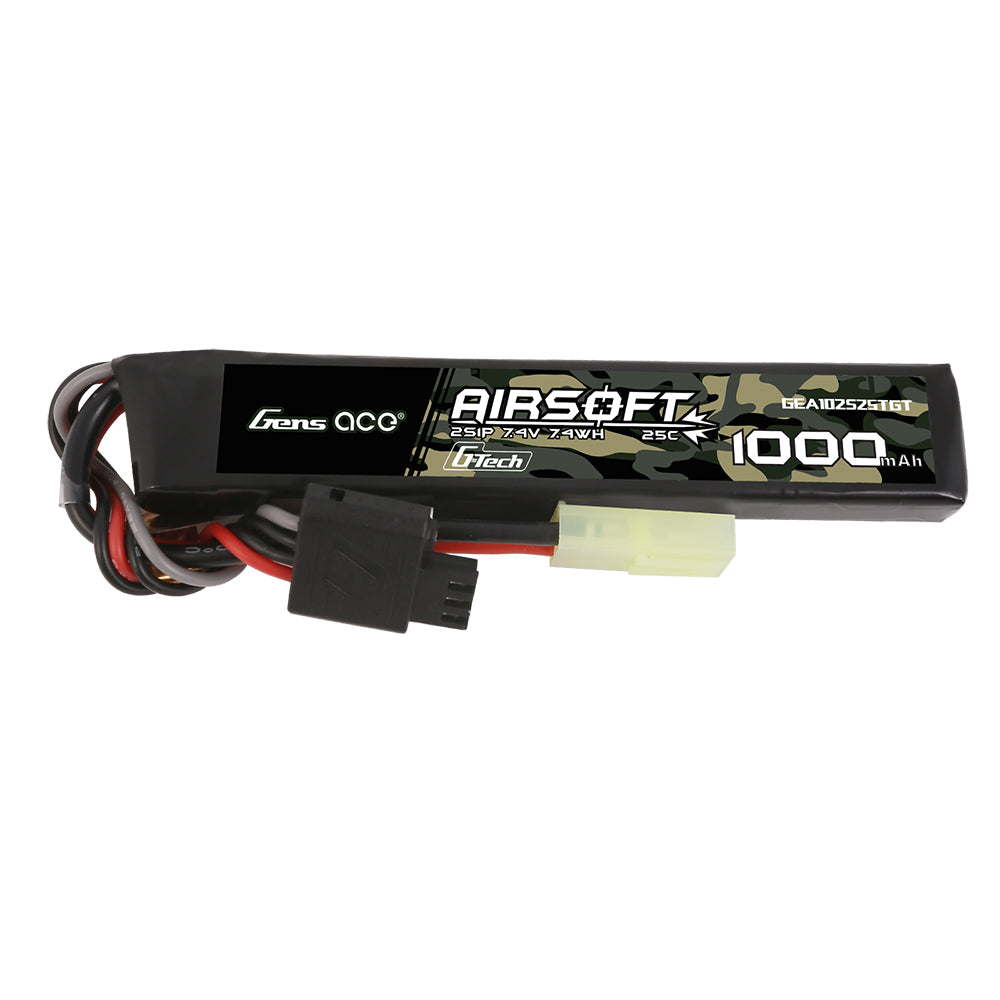 Gens Ace Airsoft Battery 1000mAh 2S batterie lipo 7.4V Tamiya