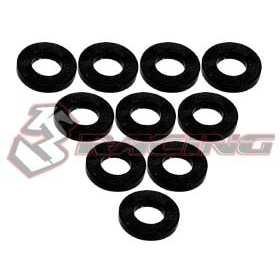 3Racing 3RAC-WF310 rondelle alu M3x6 1mm lot 10 noires