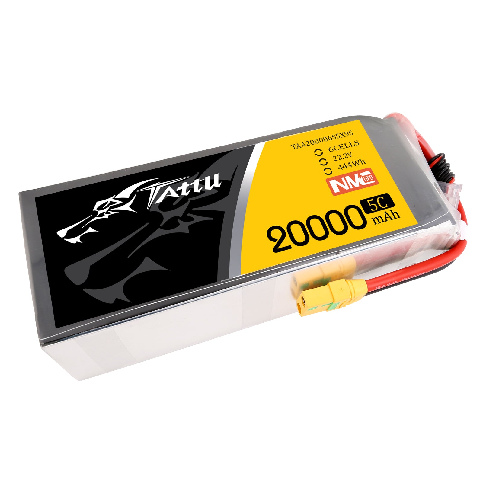 Tattu Semi-Solid 20000mAh 6S batterie LiPo 5C XT90-S