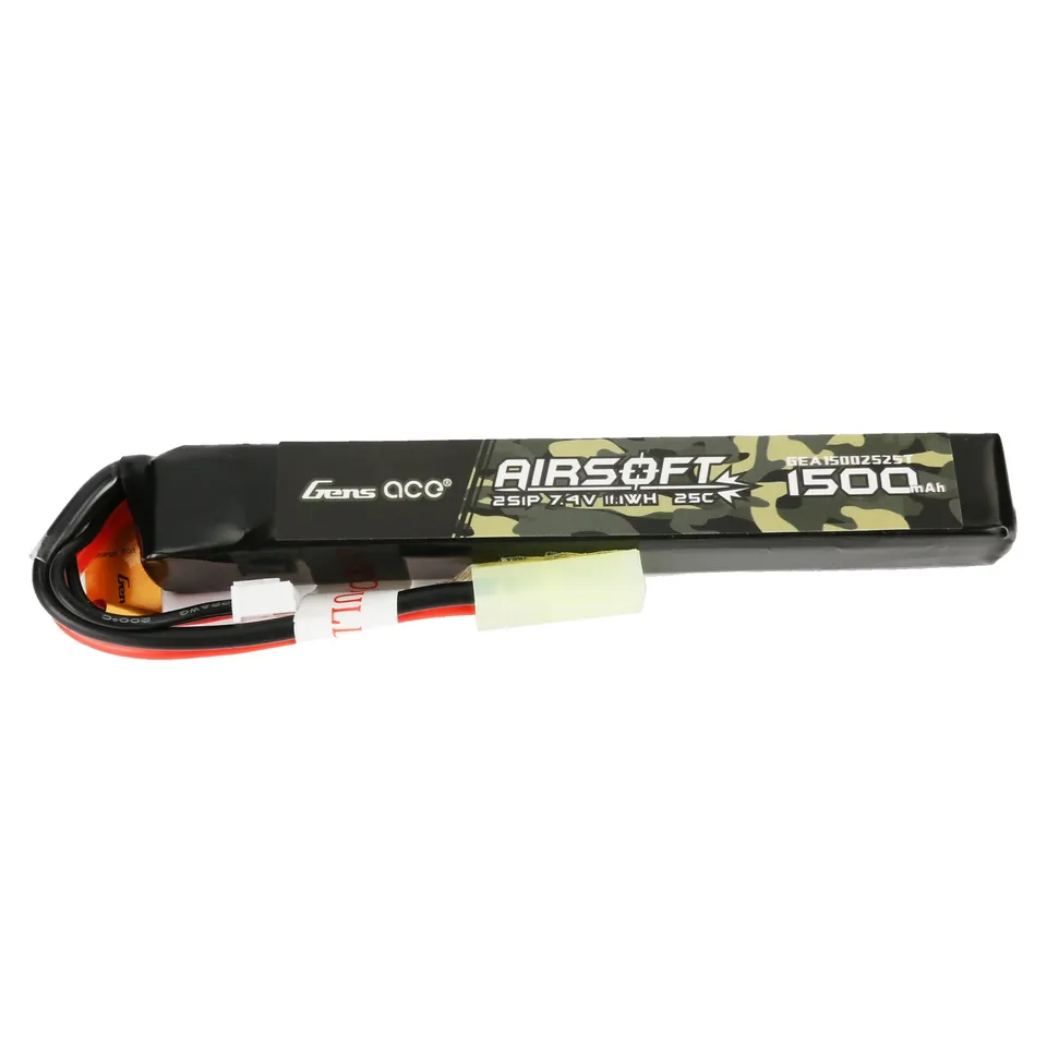 Gens Ace Airsoft 1500mAh 2S 25C batterie LiPo Tamiya