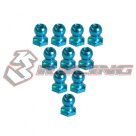 3Racing Parts 3RAC-BS48H5 rotules 4.8mm noir lot 10