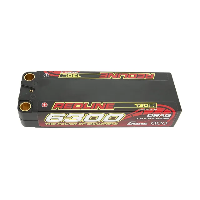 Gens Ace Redline 6300mAh 2S batterie lipo 130C bullet