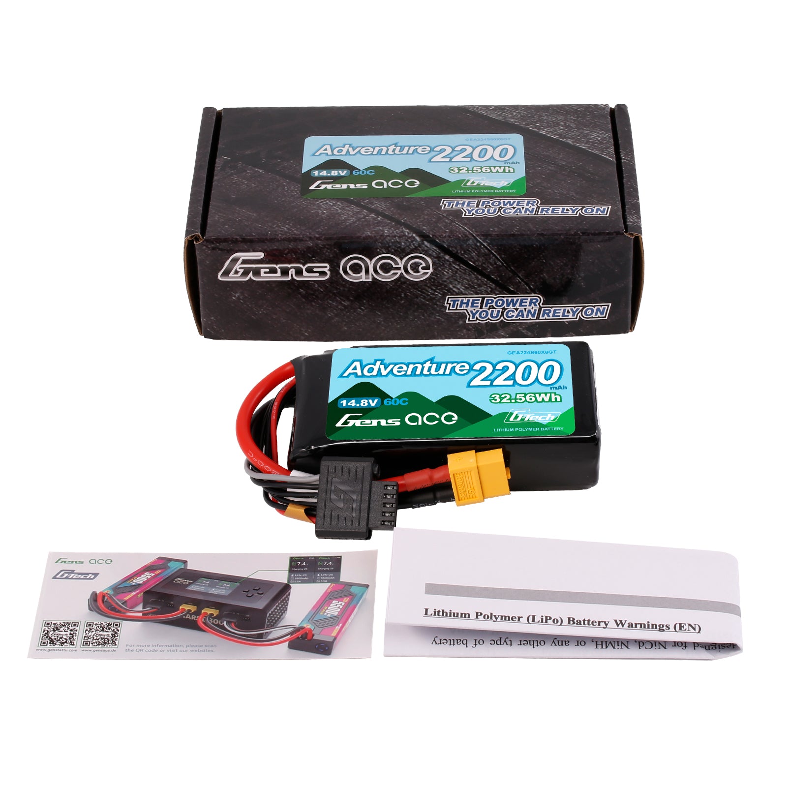 Gens Ace Adventure 2200mAh 4S batterie LiPo XT60 60C