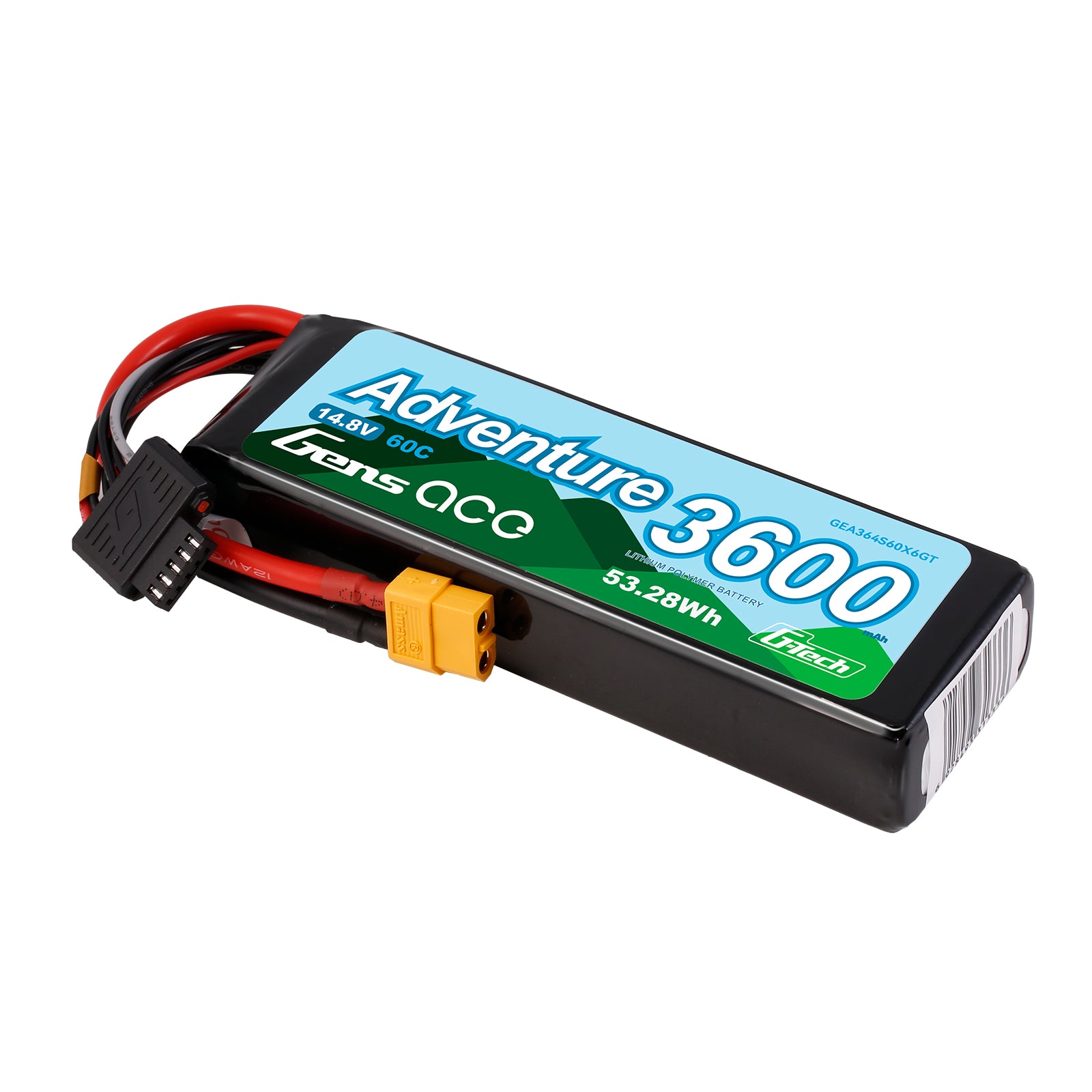Gens Ace Adventure 3600mAh 4S batterie LiPo 14.8V 60C XT60