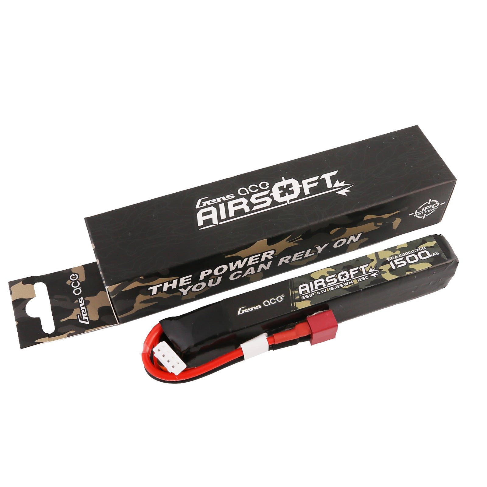 Gens Ace Airsoft Battery 1500mAh 3S batterie lipo 11,1V Deans